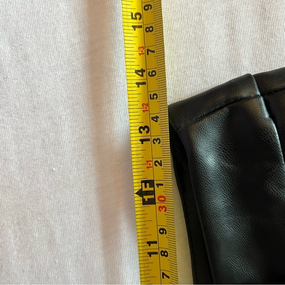 High Waist Faux Leather Straight Leg Pants with Pockets - Picture 5 of 7